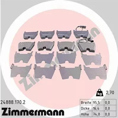 ZIMMERMANN TARCZE+KLOCKI P+T AUDI RS6 C5 365MM 