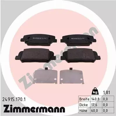 ZIMMERMANN TARCZE+KLOCKI PRZÓD KIA CEED II 320MM 