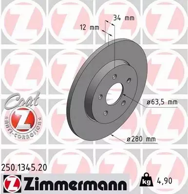 ZIMMERMANN TARCZE TYŁ FORD MONDEO III MK3 