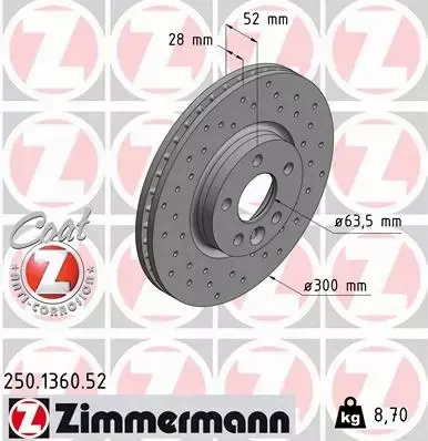 ZIMMERMANN TARCZE+KLOCKI PRZÓD FORD GALAXY S-MAX 