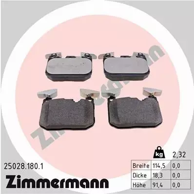 ZIMMERMANN TARCZE+KLOCKI PRZÓD BMW 3 F30 F31 370MM 