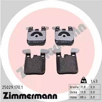 ZIMMERMANN TARCZE+KLOCKI TYŁ BMW 3 F30 F31 F34 