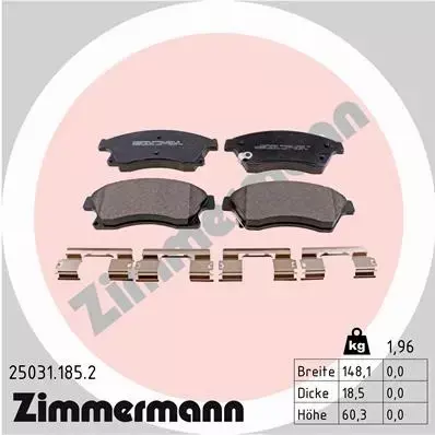 ZIMMERMANN TARCZE+KLOCKI PRZÓD OPEL ASTRA J 276MM 