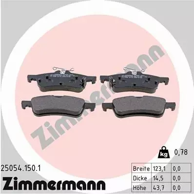 ZIMMERMANN TARCZE+KLOCKI TYŁ HONDA CIVIC IX 276MM 