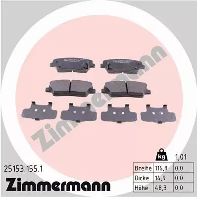 ZIMMERMANN TARCZE+KLOCKI P+T HYUNDAI SANTA FE 320MM 