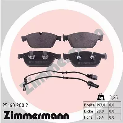 ZIMMERMANN TARCZE+KLOCKI PRZÓD AUDI A8 D4 380MM 