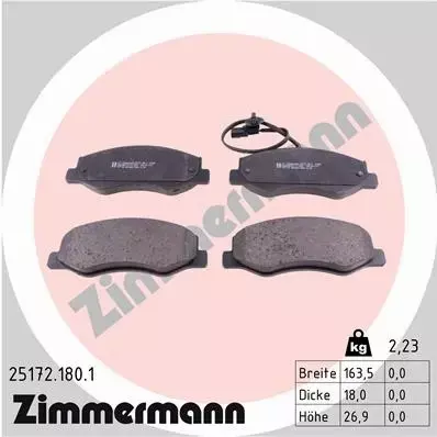 ZIMMERMANN TARCZE+KLOCKI P+T NISSAN NV400 302MM 