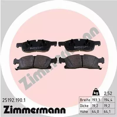 ZIMMERMANN TARCZE+KLOCKI P MERCEDES GLE W166 330MM 