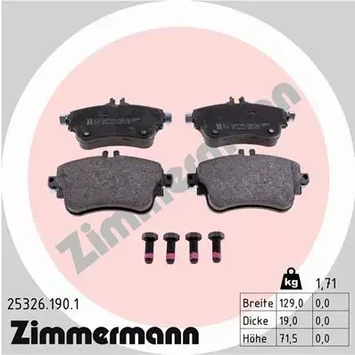 ZIMMERMANN TARCZE+KLOCKI P+T MERCEDES CLA C117 280MM 