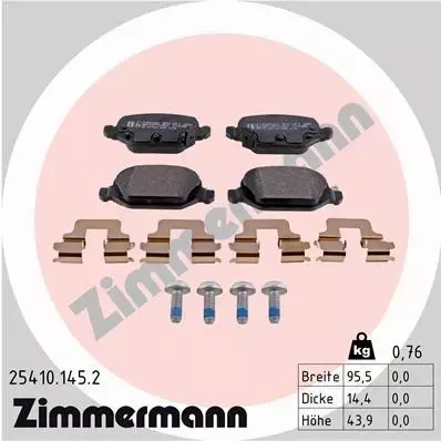 ZIMMERMANN KLOCKI HAMULCOWE 25410.145.2 