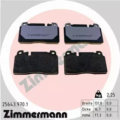 ZIMMERMANN KLOCKI HAMULCOWE 25643.970.1 