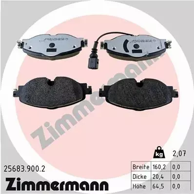 ZIMMERMANN TARCZE+KLOCKI PRZÓD AUDI A3 8V 288MM 