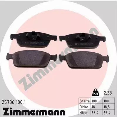 ZIMMERMANN TARCZE+KLOCKI P FORD FOCUS MK3 ST 335MM 