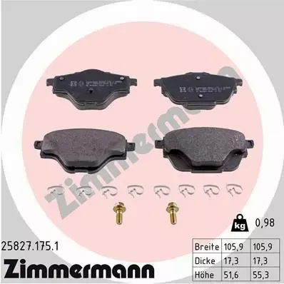 ZIMMERMANN TARCZE+KLOCKI T CITROEN C4 PICASSO II 