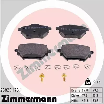 ZIMMERMANN TARCZE+KLOCKI CITROEN C4 PICASSO II 268MM 