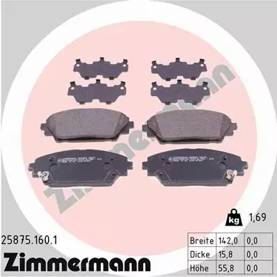 ZIMMERMANN TARCZE+KLOCKI P+T MAZDA 3 BM 280MM 