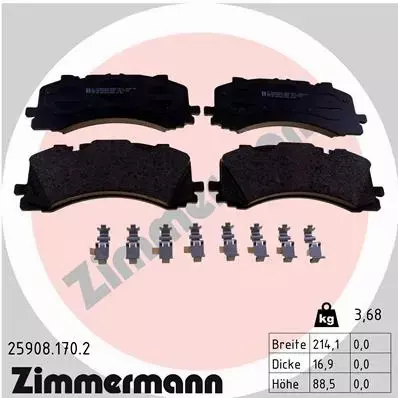 ZIMMERMANN TARCZE+KLOCKI PRZÓD AUDI Q7 4M 400MM 