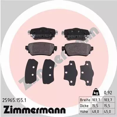 ZIMMERMANN TARCZE+KLOCKI T NISSAN QASHQAI J11 290MM 