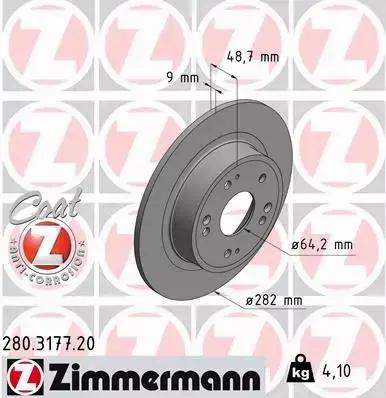 ZIMMERMANN TARCZE+KLOCKI P+T HONDA ACCORD VIII 296MM 