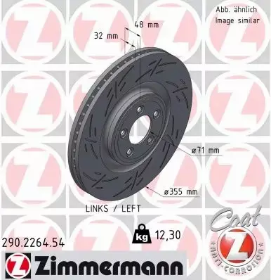 ZIMMERMANN TARCZA HAMULCOWA 290.2264.54 