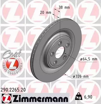 ZIMMERMANN TARCZE+KLOCKI T JAGUAR S-TYPE X200 326MM 