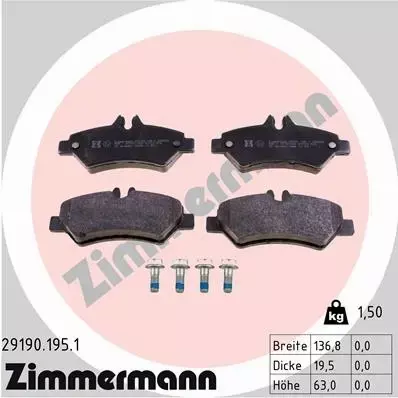 ZIMMERMANN TARCZE+KLOCKI P+T MERCEDES SPRINTER 