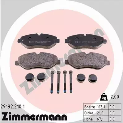 ZIMMERMANN TARCZE+KLOCKI P+T MERCEDES SPRINTER 