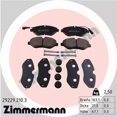 ZIMMERMANN KLOCKI HAMULCOWE 29229.210.3 