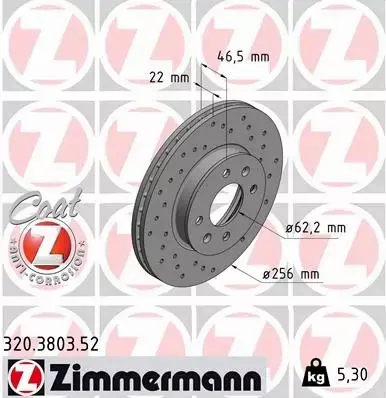 ZIMMERMANN TARCZE+KLOCKI P HYUNDAI ACCENT III 256MM 