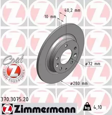 ZIMMERMANN TARCZE+KLOCKI TYŁ MAZDA PREMACY 