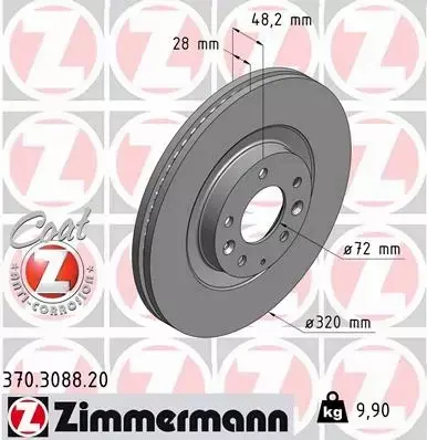 ZIMMERMANN TARCZE+KLOCKI PRZÓD MAZDA CX-7 CX-9 