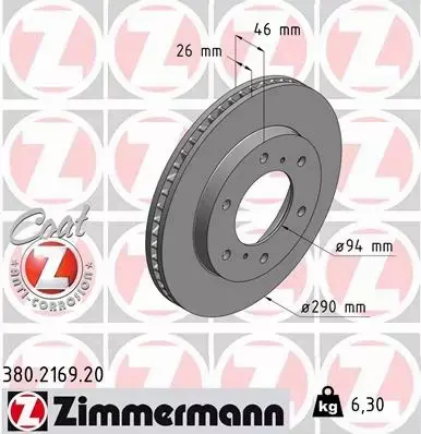 ZIMMERMANN TARCZE+KLOCKI P MITSUBISHI PAJERO III 