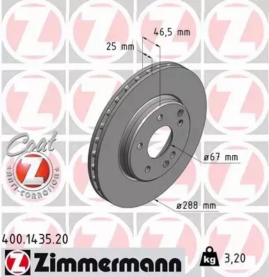 ZIMMERMANN TARCZE+KLOCKI PRZÓD MERCEDES C W202  