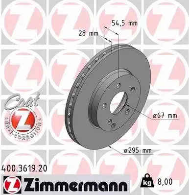 ZIMMERMANN TARCZE+KLOCKI PRZÓD MERCEDES E W211 