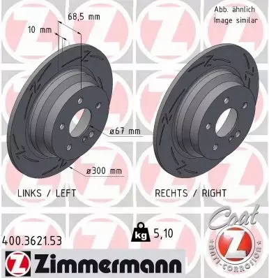 ZIMMERMANN TARCZE+KLOCKI T MERCEDES E W211 300MM 