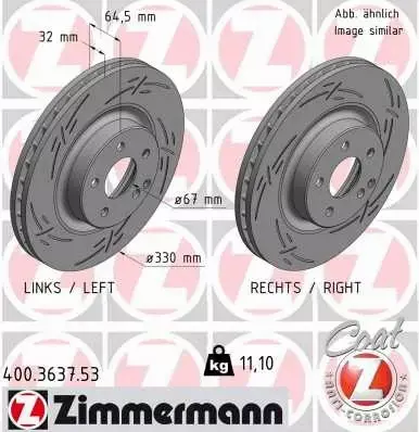 ZIMMERMANN TARCZE+KLOCKI P MERCEDES CLS C219 330MM 