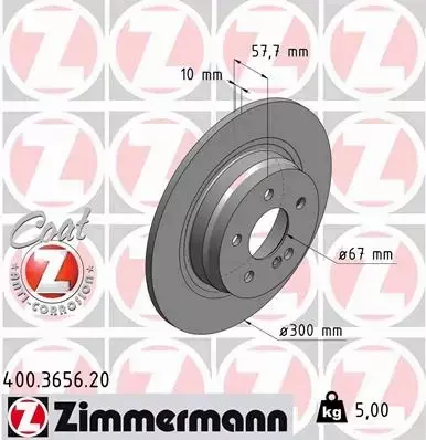 ZIMMERMANN TARCZE+KLOCKI P+T MERCEDES C W204 295MM 