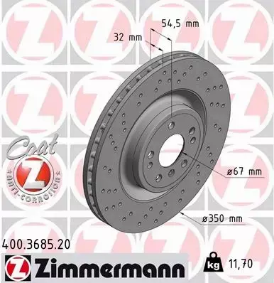 ZIMMERMANN TARCZE+KLOCKI P MERCEDES M W166 350MM 