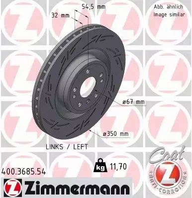 ZIMMERMANN TARCZA HAMULCOWA 400.3685.54 