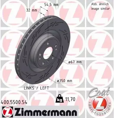 ZIMMERMANN TARCZA HAMULCOWA 400.5500.54 