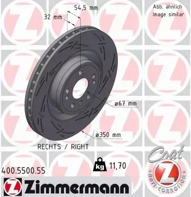 ZIMMERMANN TARCZA HAMULCOWA 400.5500.55 