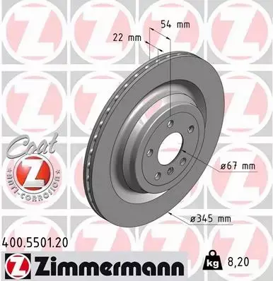 ZIMMERMANN TARCZE+KLOCKI T MERCEDES M W166 345MM 