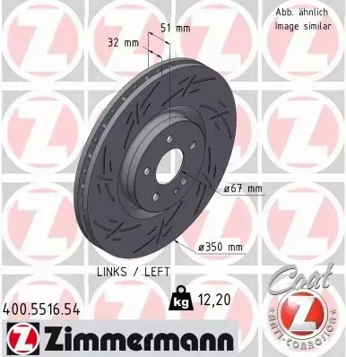 ZIMMERMANN TARCZA HAMULCOWA 400.5516.54 