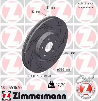 ZIMMERMANN TARCZA HAMULCOWA 400.5516.55 