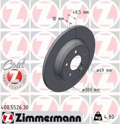 ZIMMERMANN TARCZA HAMULCOWA 400.5526.30 