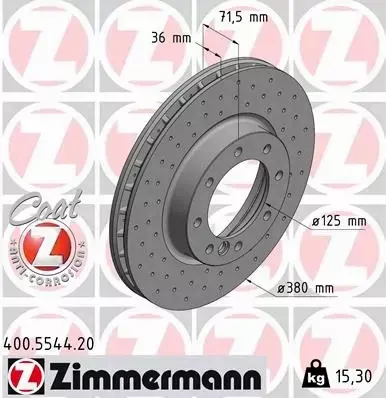 ZIMMERMANN TARCZA HAMULCOWA 400.5544.20 