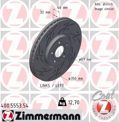 ZIMMERMANN TARCZA HAMULCOWA 400.5553.54 