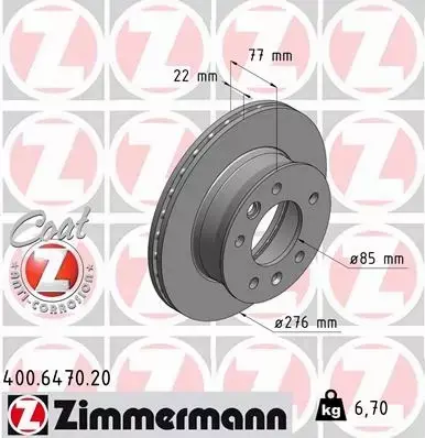 ZIMMERMANN TARCZE+KLOCKI PRZÓD MERCEDES SPRINTER 