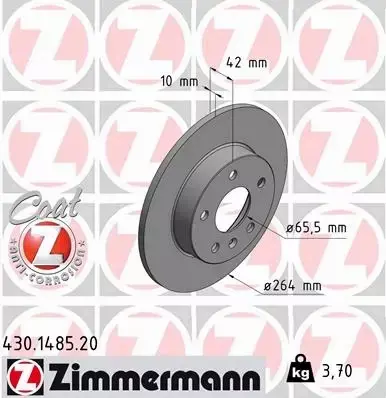 ZIMMERMANN TARCZE TYŁ OPEL ASTRA G H ZAFIRA A B 