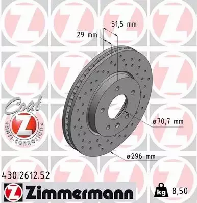 ZIMMERMANN SPORT TARCZE+KLOCKI PRZÓD OPEL ANTARA 